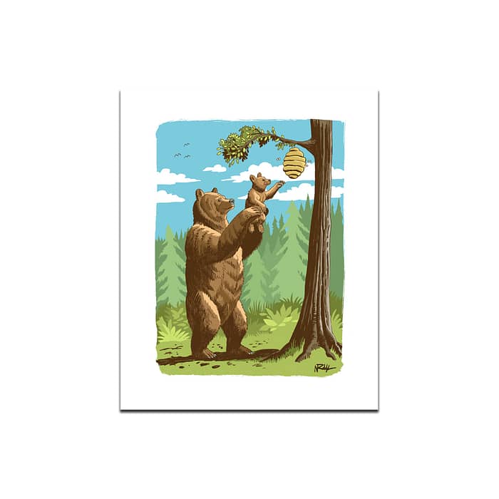 A Little Help From Papa 8x10" Art Print
