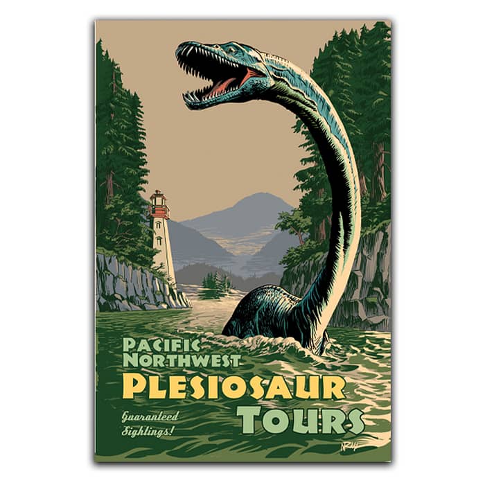 "Pacific Northwest Plesiosaur Tours" Art Print