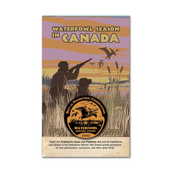 Waterfowl Season  1.75" Hunting License Button