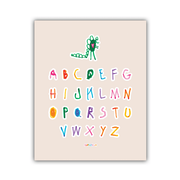 Judezilla - "Alphabet" Print